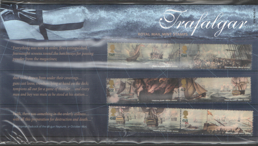 (image for) 2005 Battle of Trafalgar Royal Mail Presentation Pack 376 - Click Image to Close